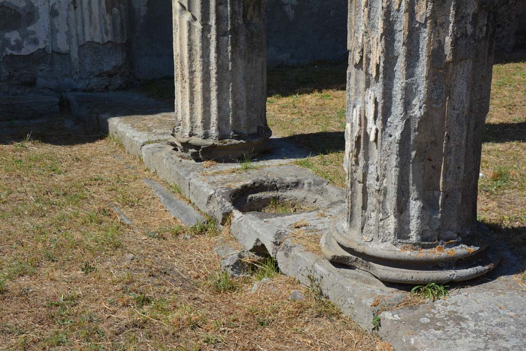 VII.4.57 Pompeii. September 2019. Looking west along north portico, with cistern mouth.
Foto Annette Haug, ERC Grant 681269 DÉCOR.
