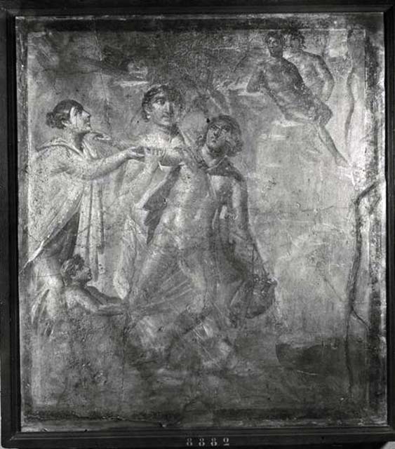VII.4.62 Pompeii. Triclinium 7, north wall, 
DAIR 56.1221. Photo © Deutsches Archäologisches Institut, Abteilung Rom, Arkiv. 
http://arachne.uni-koeln.de/item/marbilderbestand/917071
