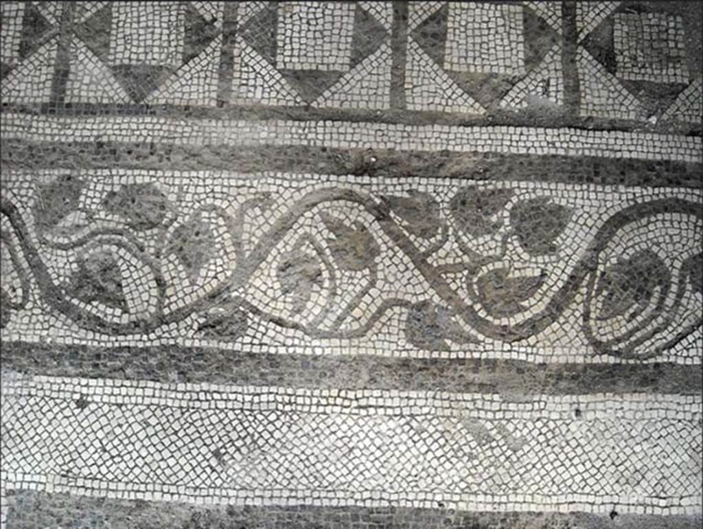 VII.7.5 Pompeii. 2014. Room (r), mosaic floor with border of branches of ivy.