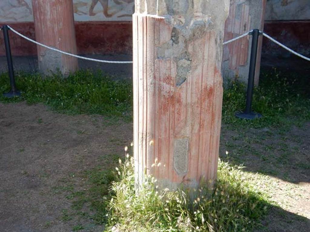 VII.7.10 Pompeii. May 2018. Column from east portico of peristyle. Photo courtesy of Buzz Ferebee. 