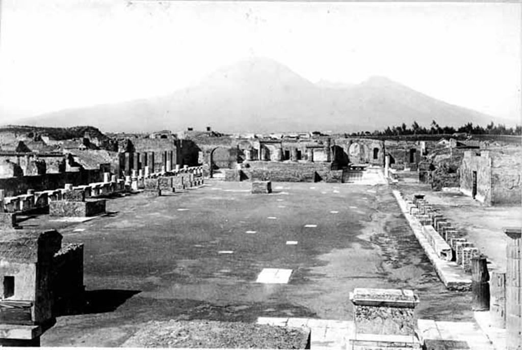 VII.8 Pompeii Forum. 1875. Looking north along the east side. Photo courtesy of Rick Bauer.