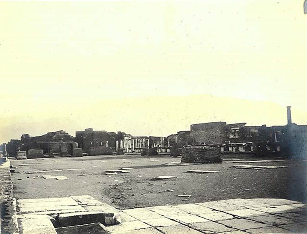 VII.8 Pompeii Forum. c.1909. Looking south-west. Photo courtesy of Rick Bauer.