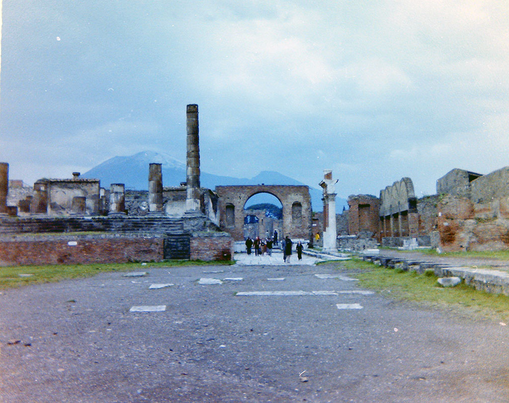 VII.8 Pompeii Forum. 4th April 1980, pre-earthquake. Looking towards north-east corner. Photo courtesy of Tina Gilbert.