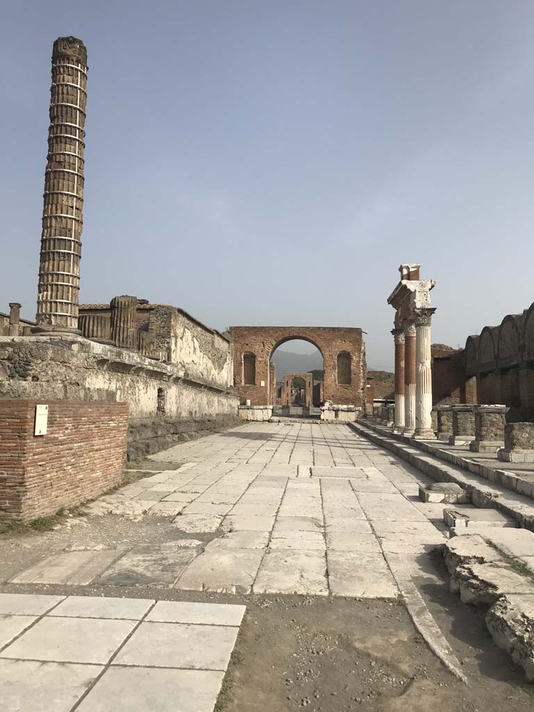 VII.8 Pompeii Forum. April 2019. Looking north on east side of Forum. Photo courtesy of Rick Bauer.