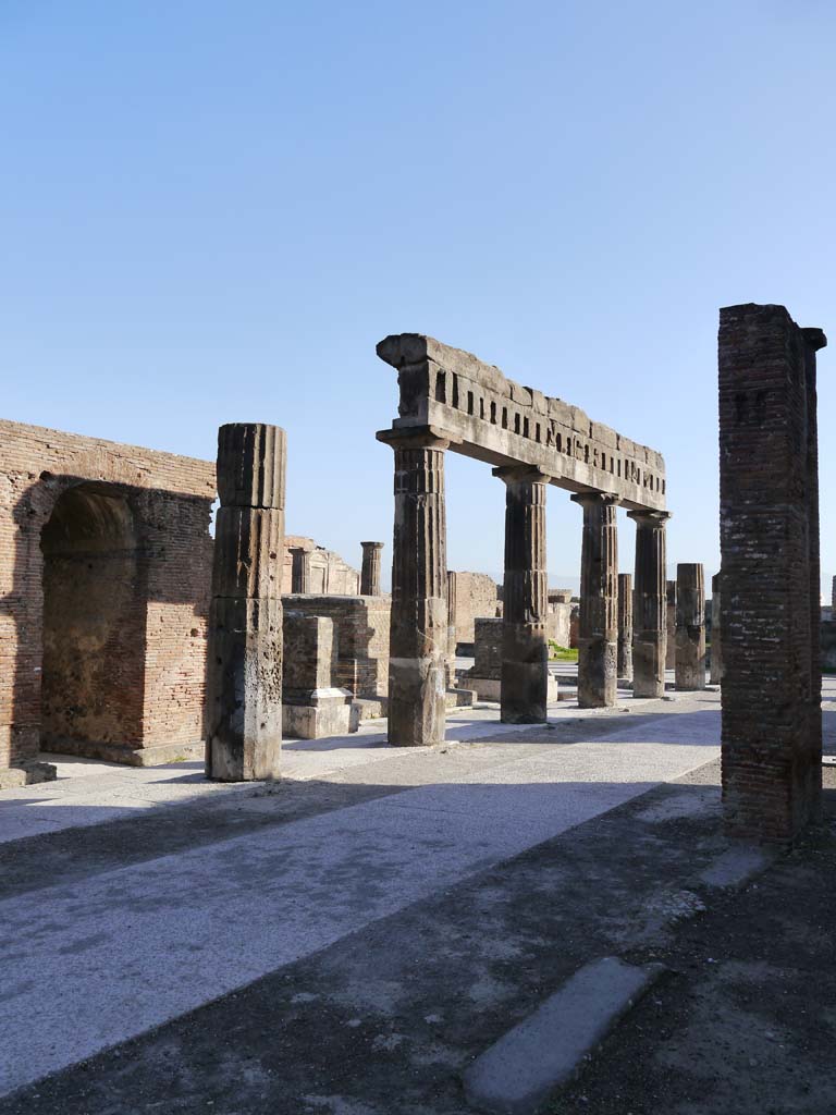 VII.8 Pompeii Forum. March 2019. Looking east along south portico of Forum. 
Foto Anne Kleineberg, ERC Grant 681269 DÉCOR.
