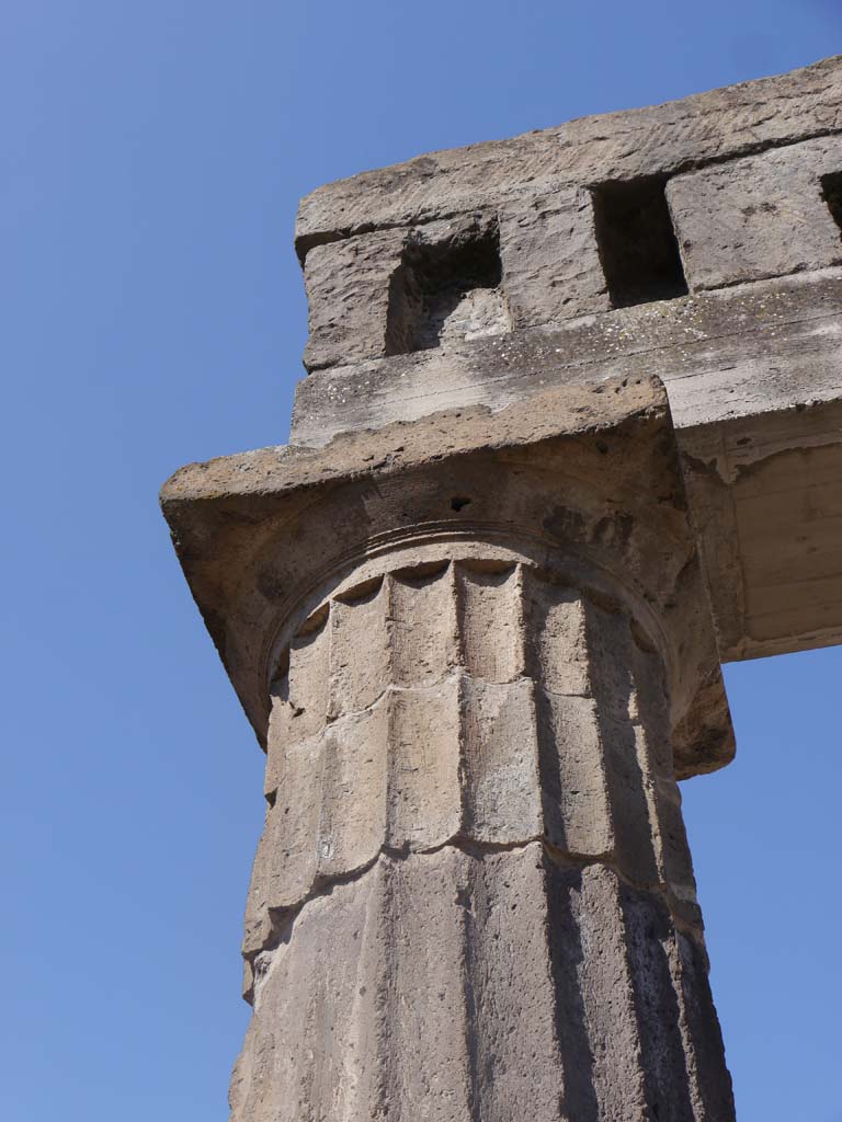 VII.8.00, Pompeii. south side of forum March 2019. Detail of ancient portico.
Foto Anne Kleineberg, ERC Grant 681269 DÉCOR.

