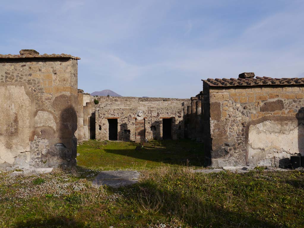 VII.8.1 Pompeii, May 2018. Looking towards columns near west wall of cella. Photo courtesy of Buzz Ferebee.