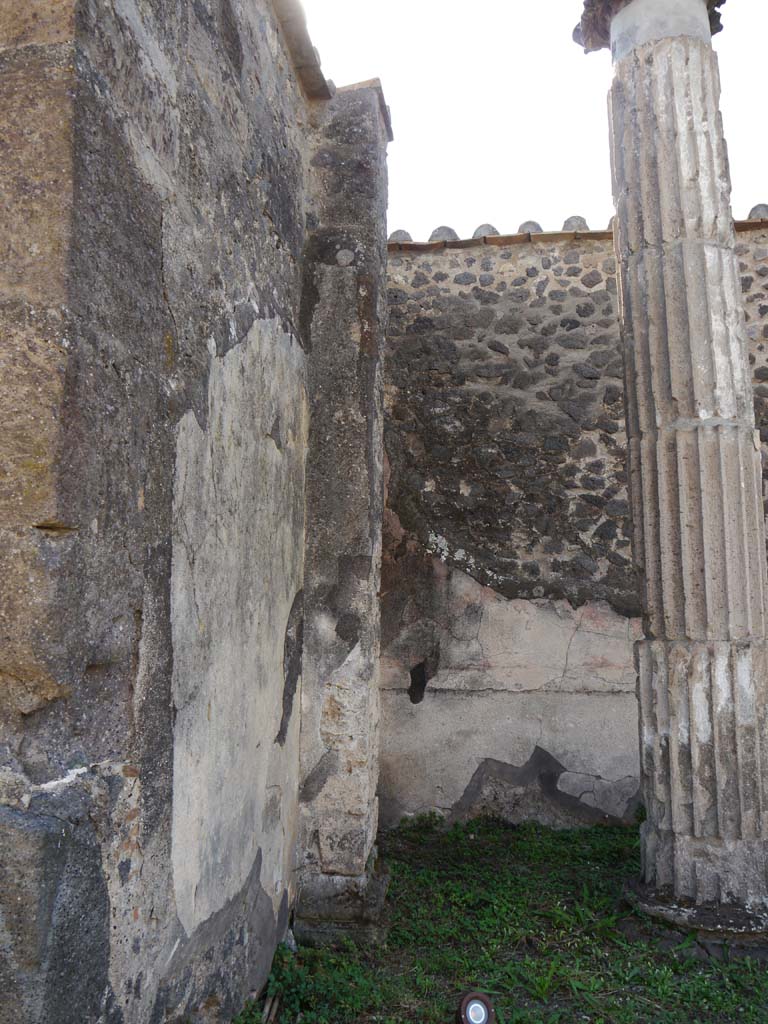 VII.8.01 Pompeii. July 2017. Columns on west side of Temple, at south end.
Foto Anne Kleineberg, ERC Grant 681269 DÉCOR.

