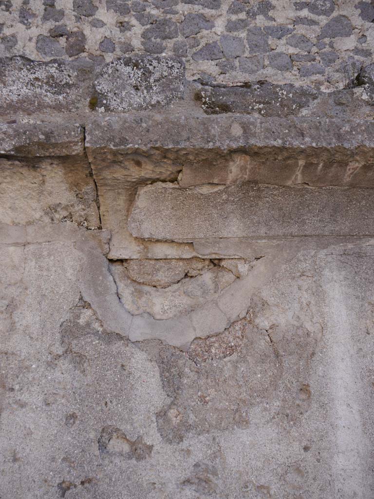 VII.8.1 Pompeii, September 2018. Detail of lower west wall.
Foto Anne Kleineberg, ERC Grant 681269 DÉCOR.
