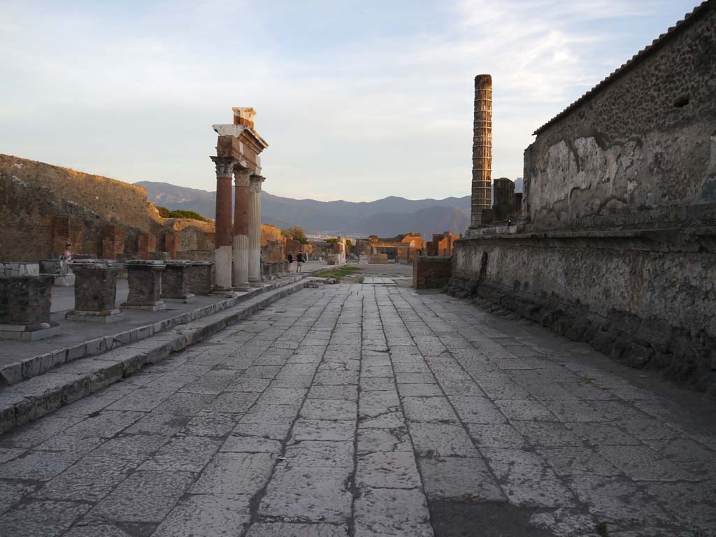 VII.8.01 Pompeii, September 2018. Looking south along east side of Temple, on right.
Foto Anne Kleineberg, ERC Grant 681269 DÉCOR.
