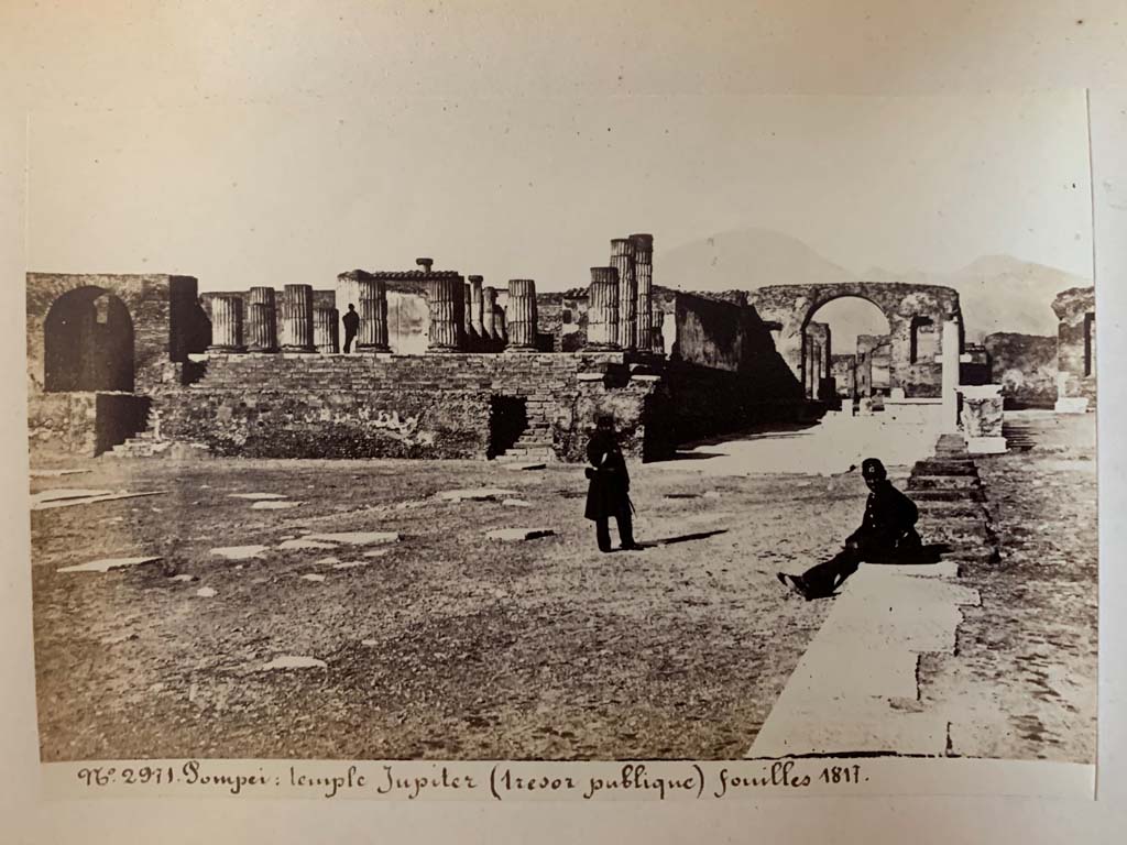 VII.8.1 Pompeii. Photograph by M. Amodio, from an album dated April 1878. Looking north-west towards Temple, from the Forum. 
Photo courtesy of Rick Bauer.
