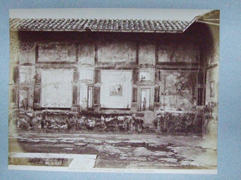 VII.9.7/8 Pompeii. Walls of the Temple of Augusta called the Pantheon. 
Old undated 19th century photograph numbered 5075 courtesy of Society of Antiquaries. Fox Collection.
