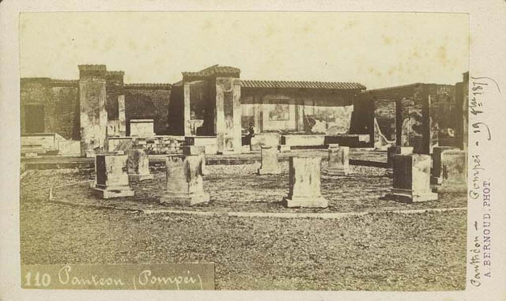 VII.9.7 and VII.9.8 Pompeii. Pre 1875 photograph by Alphonse Bernoud, no. CDV 110. Looking east. Photo courtesy of Rick Bauer.
