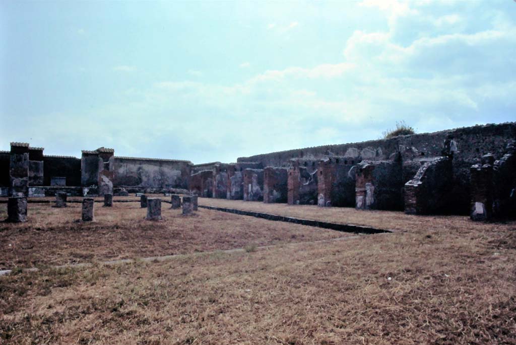 VII.9.7/8 Pompeii. July 1980. Looking towards the south-east corner.
Photo courtesy of Rick Bauer, from Dr George Fay’s slides collection.
