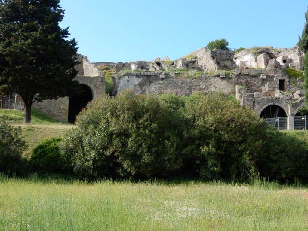 VIII.1.3 Pompeii. May 2015. Looking north from rear of Temple of Venus and area of Via Championnet.  Photo courtesy of Buzz Ferebee.
