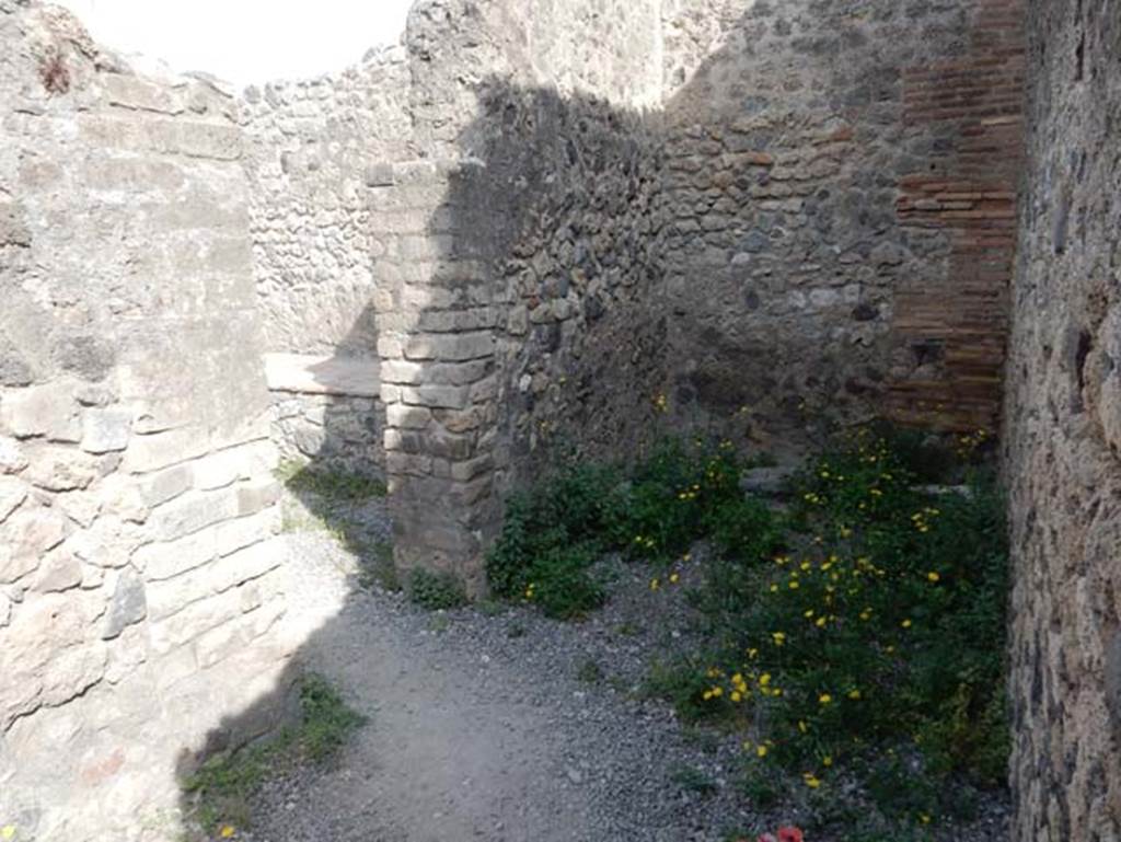 VIII.2.14 Pompeii. May 2017. Looking north along passageway from atrium, with doorway to kitchen, on left.  Photo courtesy of Buzz Ferebee.

