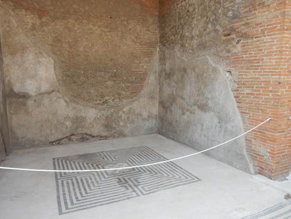 VIII.2.16 Pompeii. May 2017.  Ala on south side of atrium, looking south across mosaic floor with central motif.  Photo courtesy of Buzz Ferebee.

