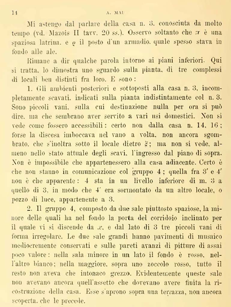 VIII.2.16 Pompeii. Bullettino dell’Instituto di Corrispondenza Archeologica (DAIR), 7, 1892, p. 14.