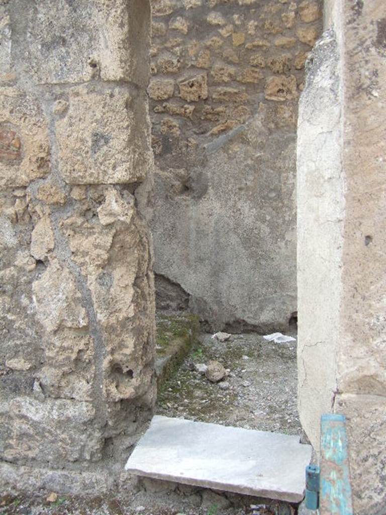 VIII.3.11 Pompeii. May 2006. West wall, with doorways.