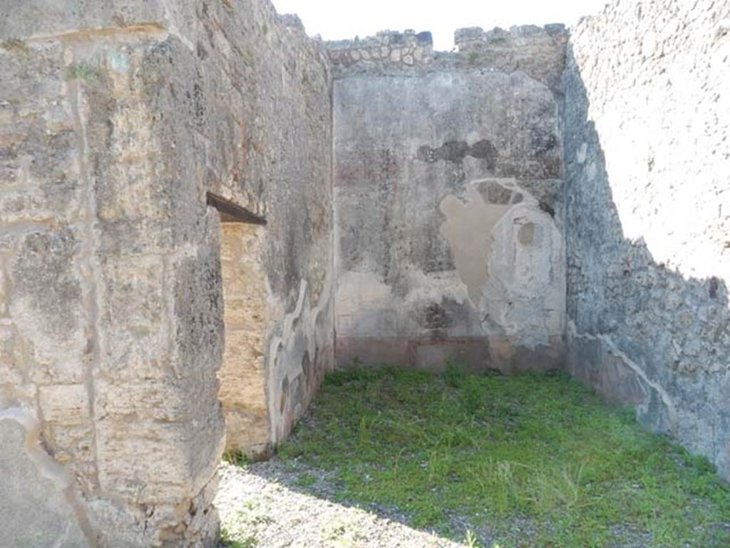 VIII.3.14 Pompeii. May 2016. Looking south in ala, on south side of atrium. The connecting doorway into the oecus can be seen in the wall on the left, the east wall.
Photo courtesy of Buzz Ferebee.
