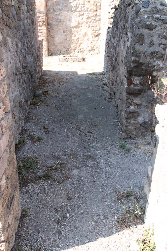 VIII.3.18/16 Pompeii. September 2021. 
Looking north in corridor with a doorway to the large room on north-east side of peristyle, on right. 
Photo courtesy of Klaus Heese.
