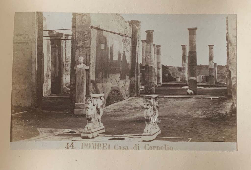 VIII.4.15 Pompeii. From an Album dated 1882. Room 1, atrium. Photo courtesy of Rick Bauer.