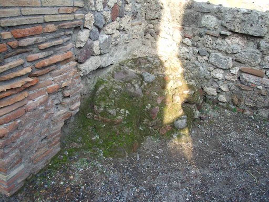 VIII.4.16 Pompeii. December 2007. Remains of stairs base.