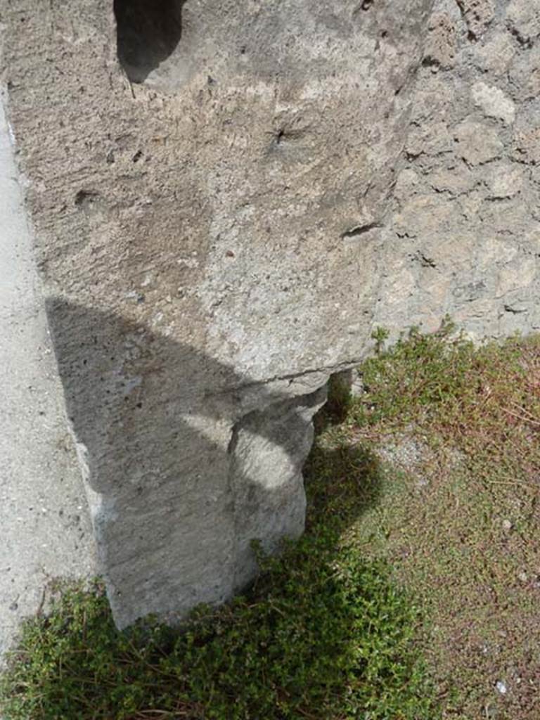 VIII.4.50 Pompeii. September 2015. North wall near entrance doorway.


