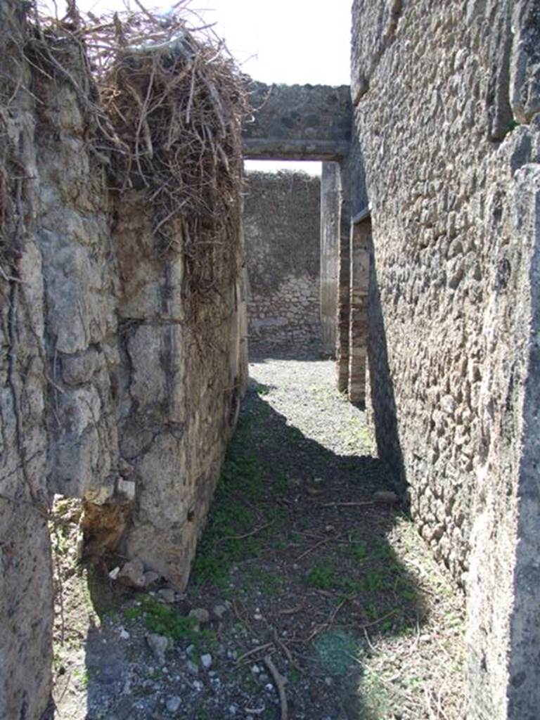 VIII.5.9 Pompeii.  March 2009.  Room 7. Corridor leading to North Portico and Garden area.