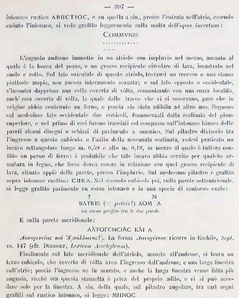 Notizie degli Scavi, September/October/November 1884, p.397.