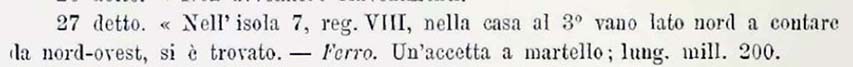 Notizie degli Scavi, October 1882, p.589