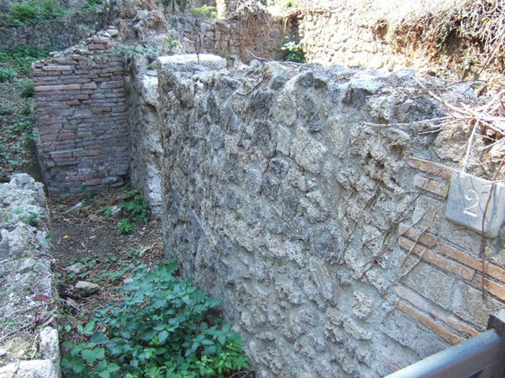 VIII.7.2 Pompeii. September 2005. Site of steps to upper floor.