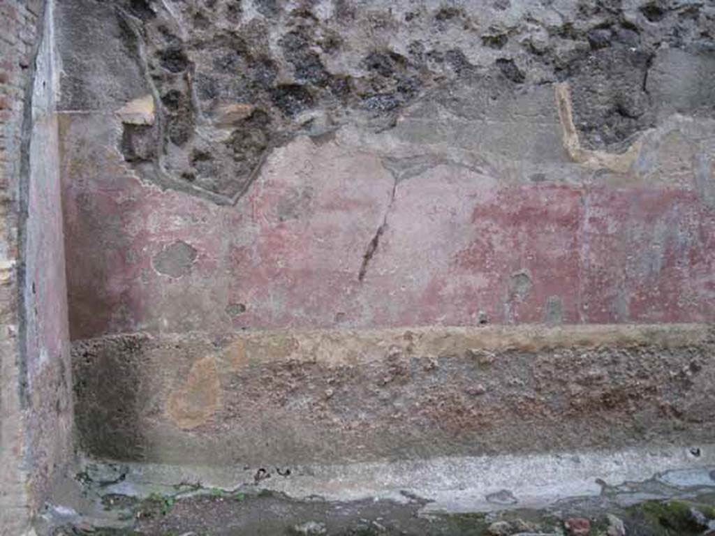 VIII.7.20 Pompeii. September 2010. Graffito passage. North wall. Sequence moving west - east of remaining fresco work. Start of sequence of the remaining fresco work at west, theatre end of passage. Photo courtesy of Drew Baker.