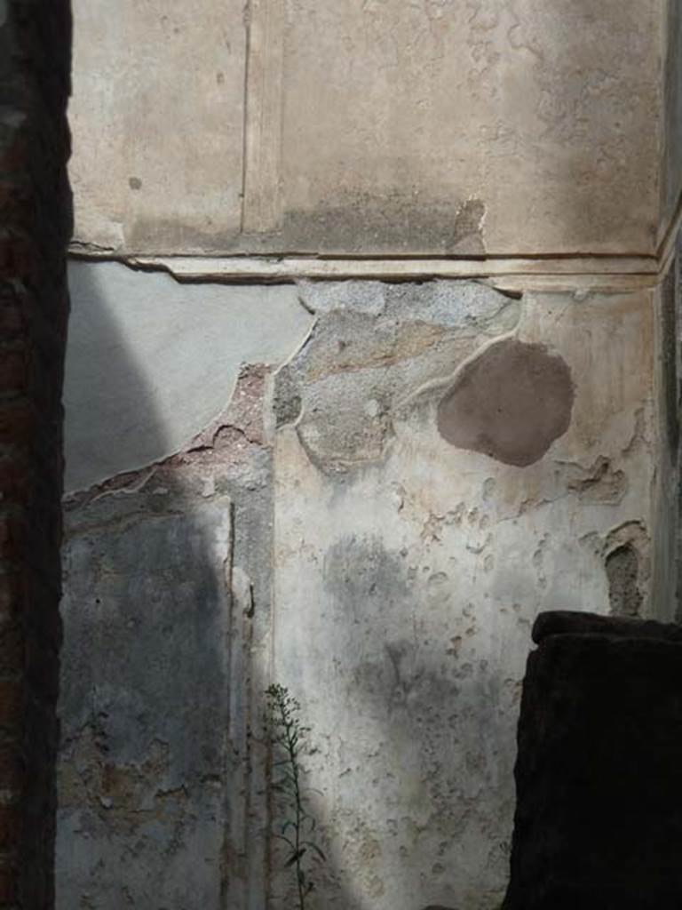 VIII.7.28 Pompeii. September 2015. Detail of north wall of cella.
