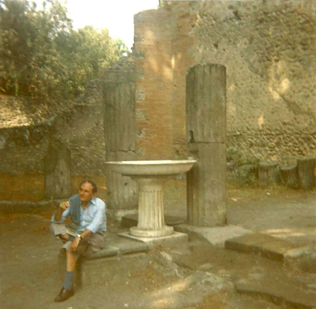 VIII.7.30 Pompeii, 1978. Looking north-west towards fountain. Photo courtesy of Roberta Falanelli.