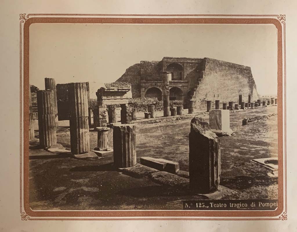 VIII.7.30 Pompeii. From an album by Roberto Rive, dated 1868. 
Looking across east side of Triangular Forum, with theatre in background. Photo courtesy of Rick Bauer.

