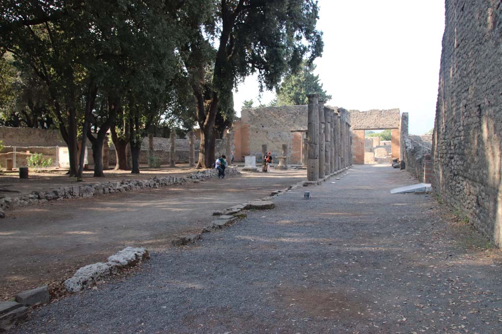 VIII.7.30 Pompeii. September 2017. Triangular Forum east side, looking north. Photo courtesy of Klaus Heese.