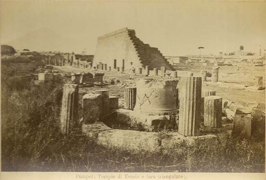 VIII.7.32 Pompeii Triangular Forum. c.1880s. Tholos looking north-east. 
Photo courtesy of Rick Bauer.
