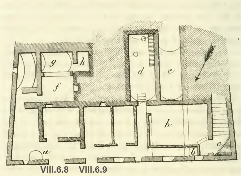 VIII.6.8.9 Lower level plan (South is at the top).