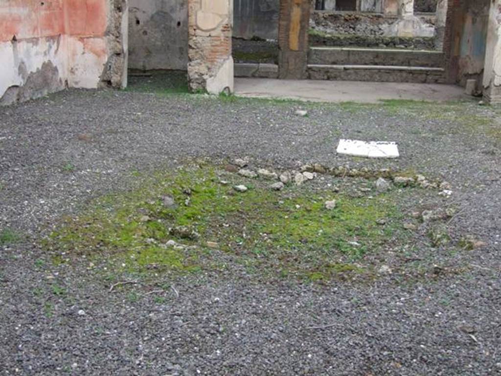 IX.1.22 House of M. Epidi Sabini.  December 2007.  Room 1.  Atrium.  Remains of impluvium.