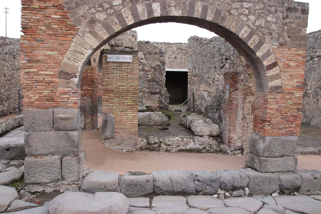 IX.2.1 Pompeii. October 2020. Looking east from Via Stabiana. Photo courtesy of Klaus Heese.