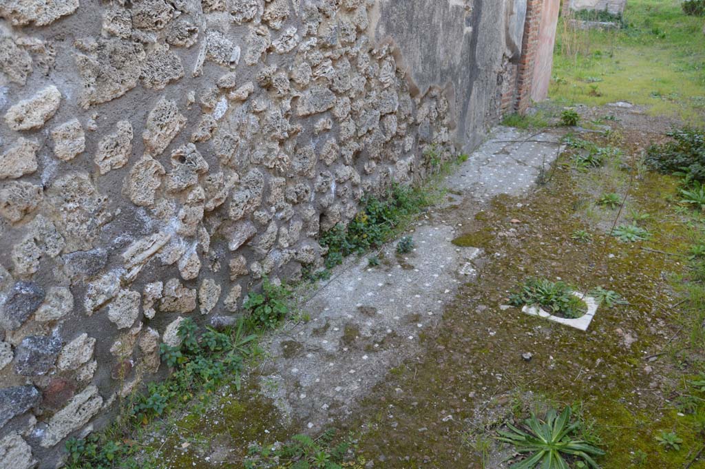 IX.2.26 Pompeii. March 2019. Looking south along east side of entrance corridor/fauces.  
Foto Taylor Lauritsen, ERC Grant 681269 DÉCOR.
