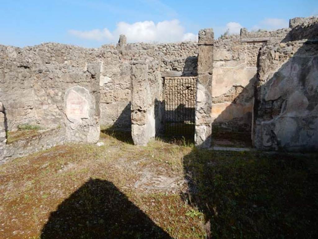 IX.3.5 Pompeii. May 2015. Room 30, secondary atrium.  Looking west towards doorway to room 34, entrance doorway at IX.3.24, and doorway to room 29. Photo courtesy of Buzz Ferebee.
