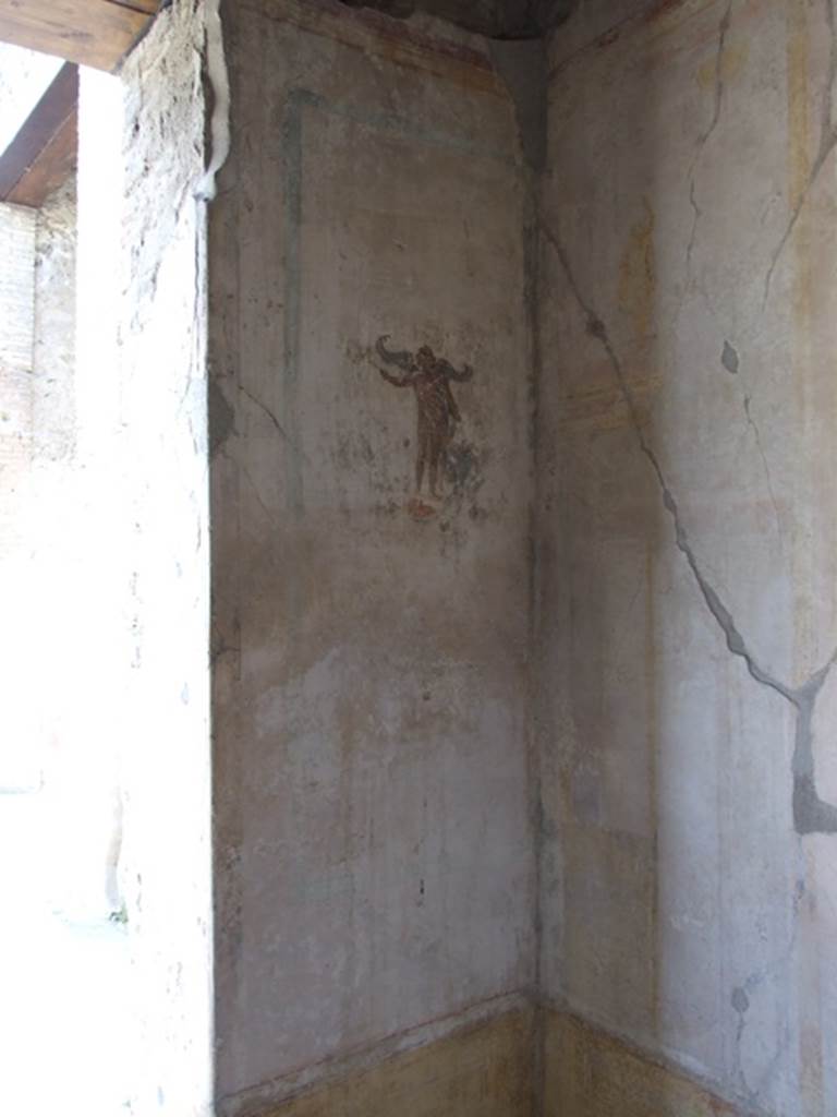 IX.3.5 Pompeii. March 2009. Room 4, painted figure in south-west corner.  
