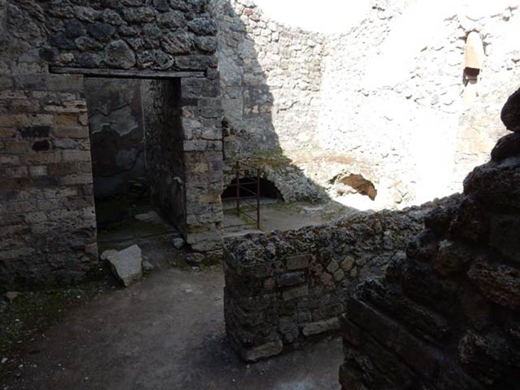 IX.3.5 Pompeii. May 2015.  Room 7, looking west towards doorway into room 8, the kitchen area in room 9, and doorway to room 10. Photo courtesy of Buzz Ferebee. 
