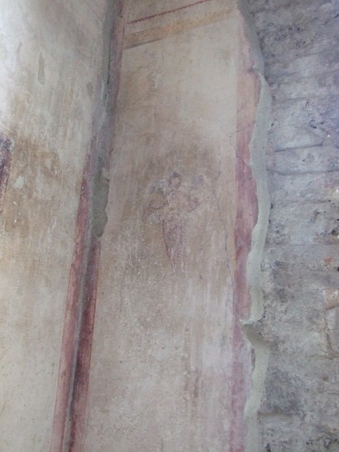 IX.3.5 Pompeii. March 2009. Room 15, painted figure from north-west corner.   