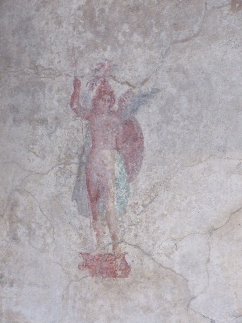 IX.3.5 Pompeii. March 2009. Room 16, painted figure from east side of south wall.  