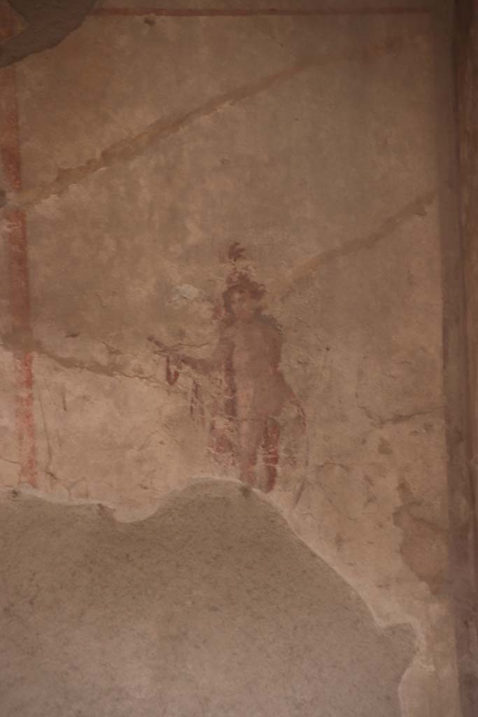 IX.3.5 Pompeii. May 2015. Room 16, painted figure from west side of south wall.  
Photo courtesy of Buzz Ferebee.
