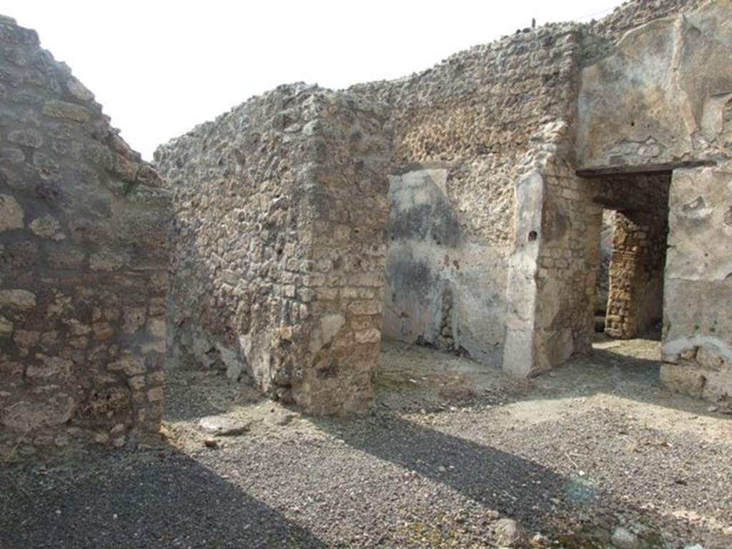 IX.3.15 Pompeii. March 2009. Room 2, west side of atrium, with doorways to rooms 3 and 4.
