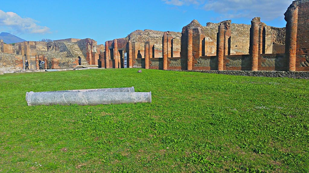 IX.4.18 Pompeii. December 2019. Looking north-east across palaestra “d” of Central Baths. Photo courtesy of Giuseppe Ciaramella.